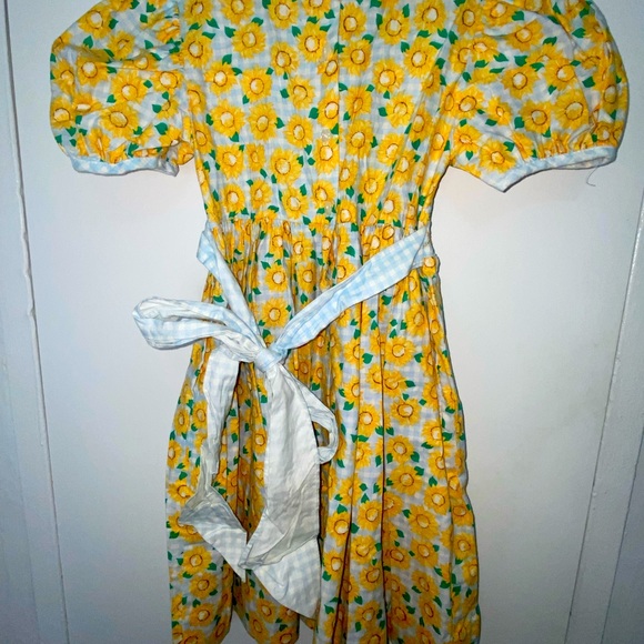 Vintage Polly Finders Girls Sunflower Dress Size 6 Good Condition - Picture 7 of 8
